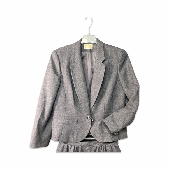 Pendleton Vintage Blazer Skirt Suit Set Womens Size 12 100% Wool USA 80's Retro - Picture 3 of 16